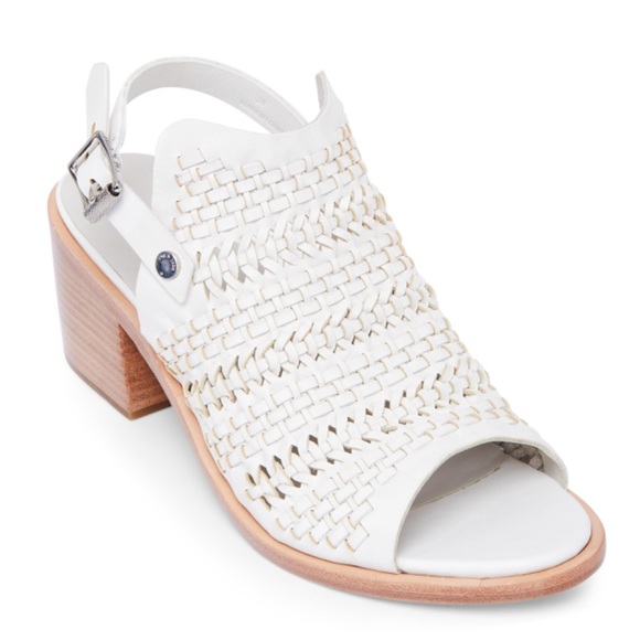 rag & bone Shoes - Rag & Bone Wyatt Mid Heel sandal Ivory Woven 8